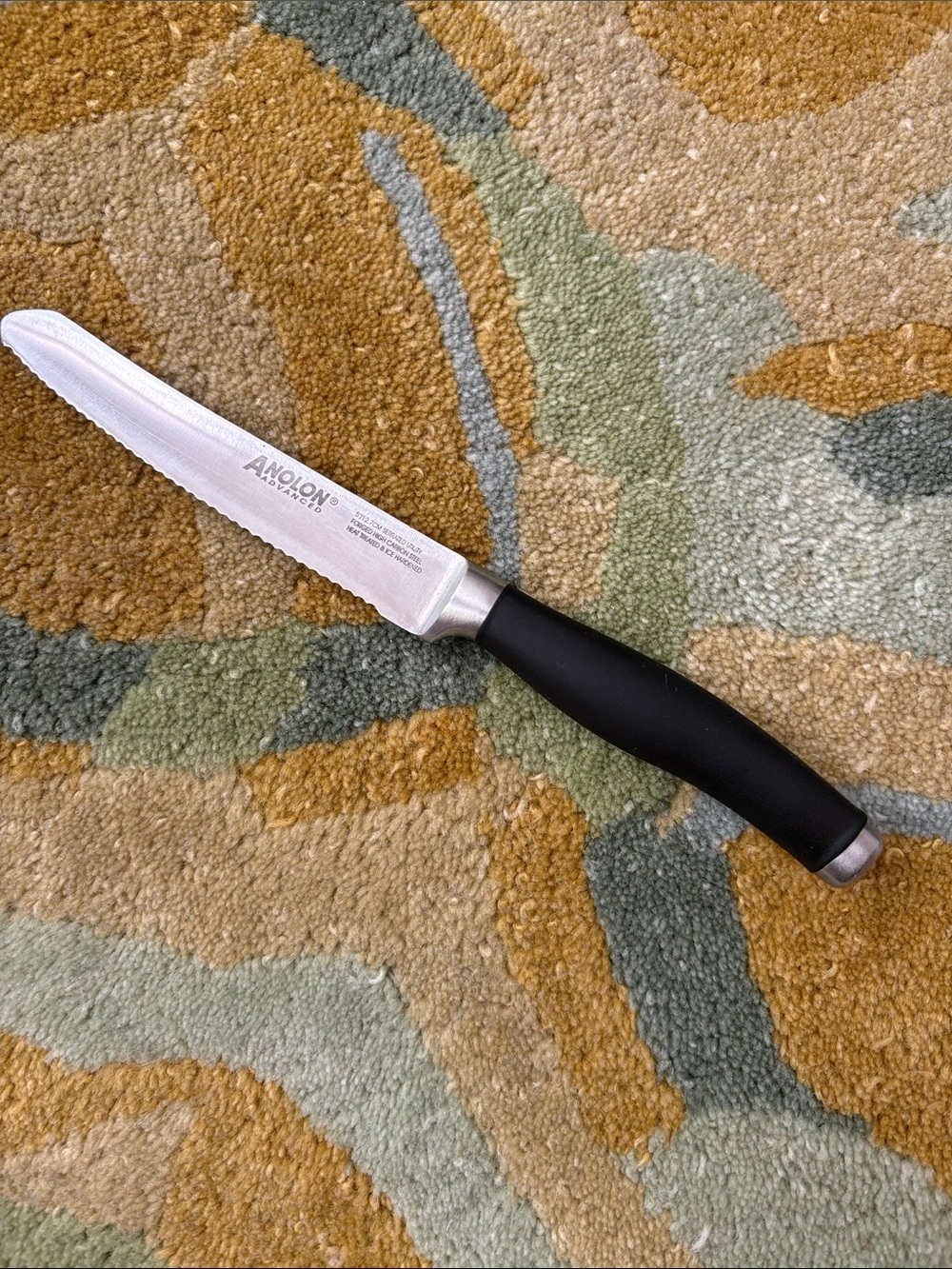 Anolon Advanced 5 inch Black Serrated Utility Knife